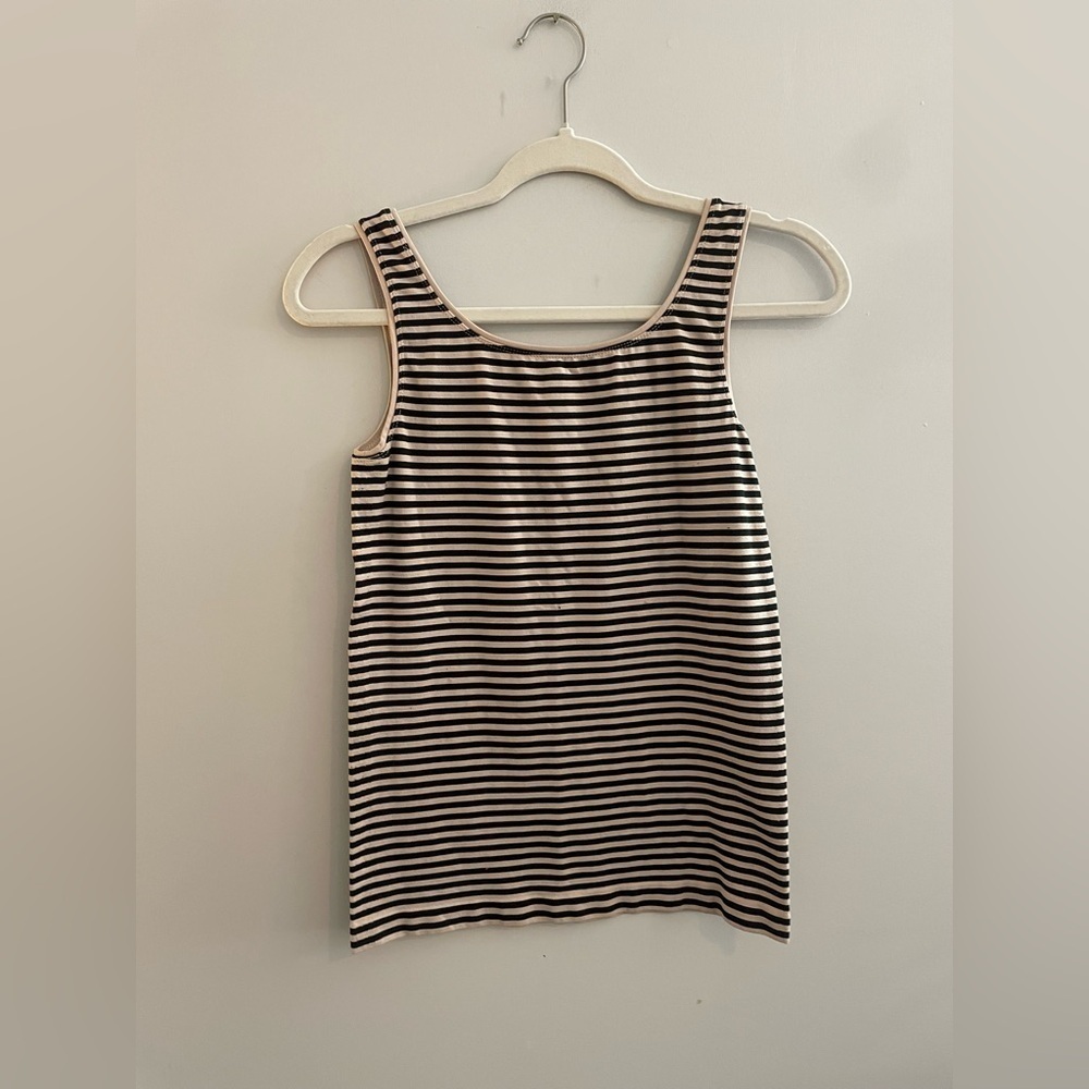 Soma Tan and Black Stripped Stretchy Tank Top - Picture 3 of 3